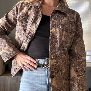 Paisley Pattern Jean Jacket